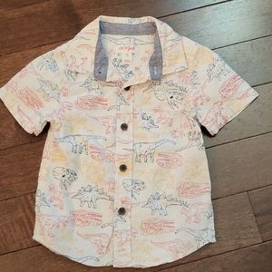 Boys button-down dinosaur shirt